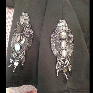 Soft Surroundings Black Jeweled Pull On Pant Jeans